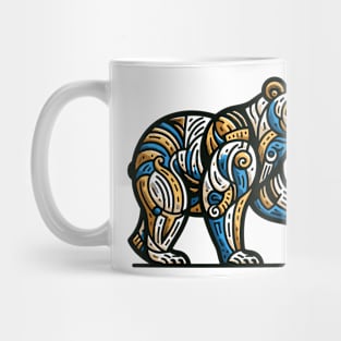 Bear illustration. Illustration of a bear in cubism style Mug